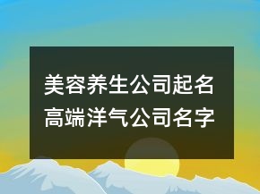 美容养生公司起名 高端洋气公司名字