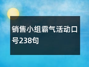 销售小组霸气活动口号238句