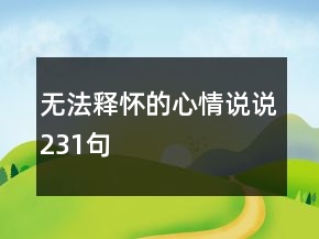 无法释怀的心情说说231句