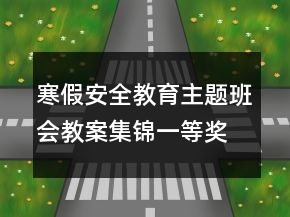 寒假安全教育主题班会教案集锦一等奖
