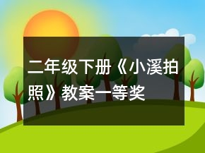 二年级下册《小溪拍照》教案一等奖