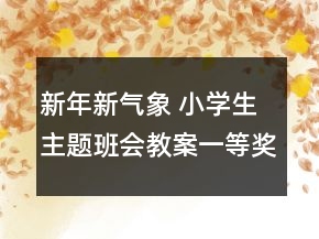 新年新气象 小学生主题班会教案一等奖
