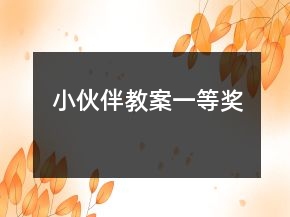 小伙伴教案一等奖