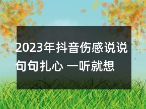 2023年抖音伤感说说句句扎心 一听就想哭的伤感句子97句