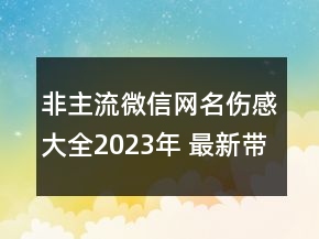 非主流微信网名伤感大全2023年 最新带符号个性网名71句