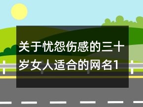 关于忧怨伤感的三十岁女人适合的网名143句
