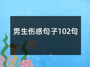 男生伤感句子102句