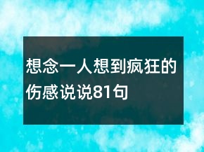 想念一人想到疯狂的伤感说说81句