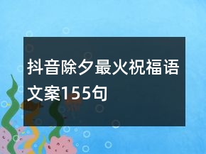 抖音除夕最火祝福语文案155句