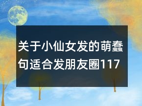 关于小仙女发的萌蠢句适合发朋友圈117句
