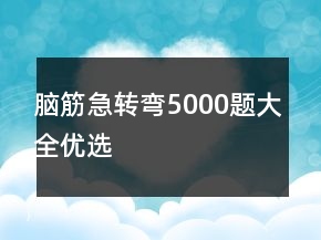脑筋急转弯5000题大全优选