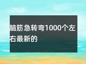 脑筋急转弯1000个左右最新的